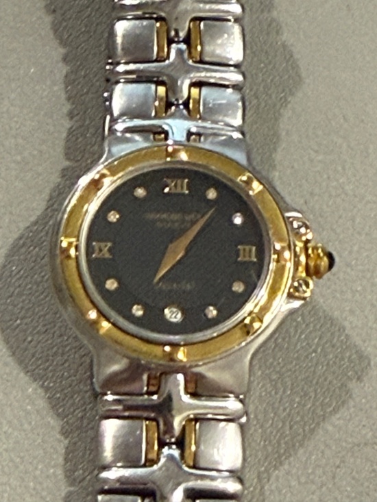 Raymond Weil Parsifal 9990 Two Tone Black Diamond Dial Swiss Quartz Watch‎ main image 5